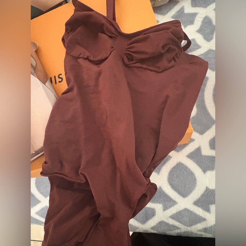 SKIMS Deep Brown Sculpt Bodysuit
